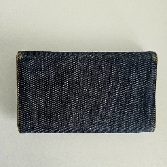 Dior Blue Denim Large Wallet - Picture 2 of 15